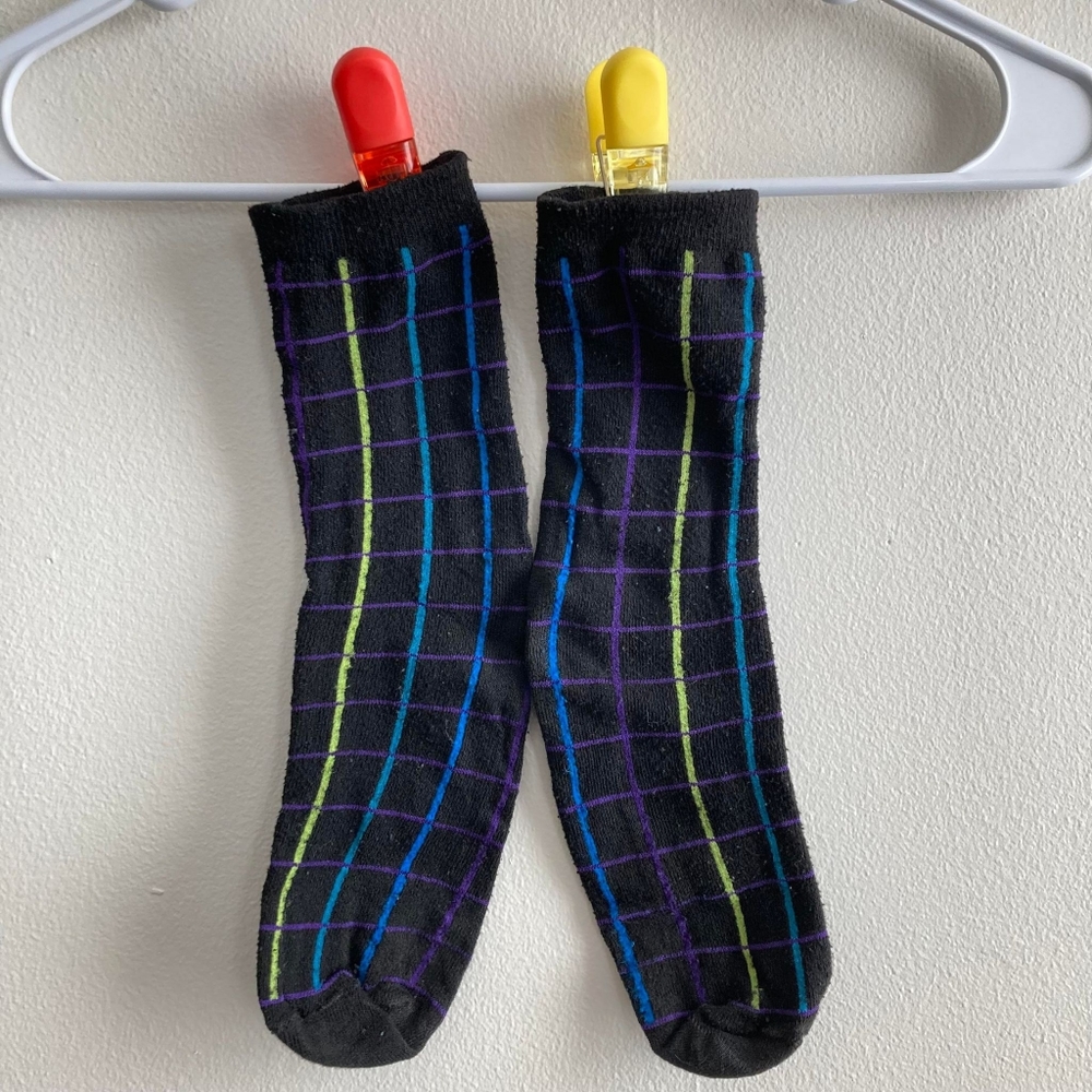 🧦Funky Socks | One Size | Fun | Men | Multi | Stripe | Black